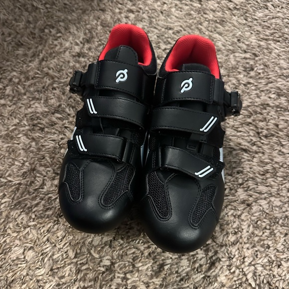 Peloton Black and Red Cycling Shoes - Picture 1 of 6